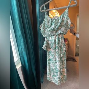 Allie Rose two piece palm print outfit